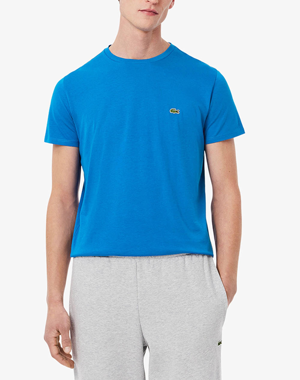 Lacoste Μπλουζα Κμ Tee Shirt Ανδρας Ρουχα Μπλουζες T Shirt Skyblue Βαμβακι 3Th6709 3D3 - Koolfly