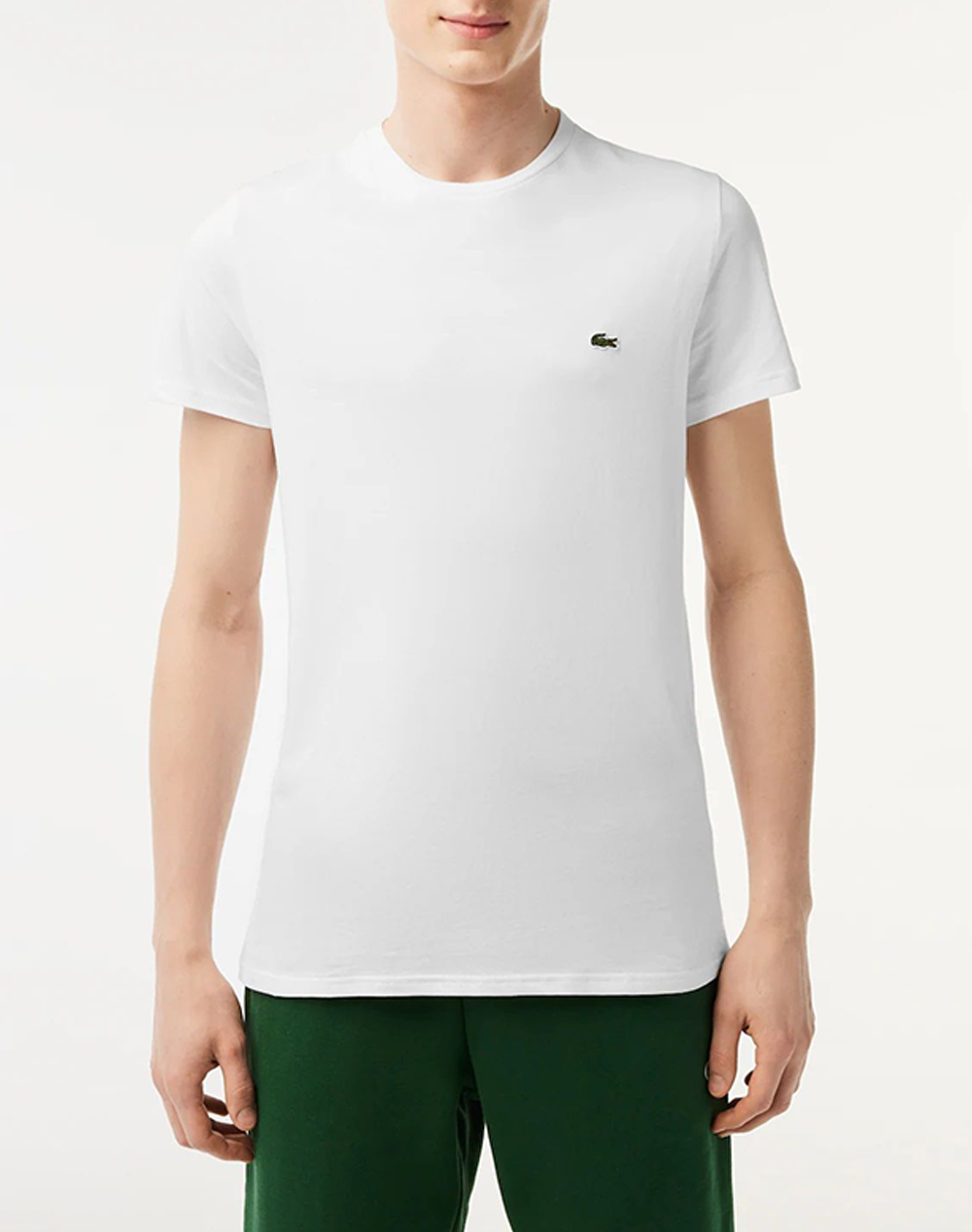 Lacoste Tee Shirt Ss Men Clothes T Shirts & Sweatshirts T Shirts White Cotton 3Th6709 001 Male T-Shirts