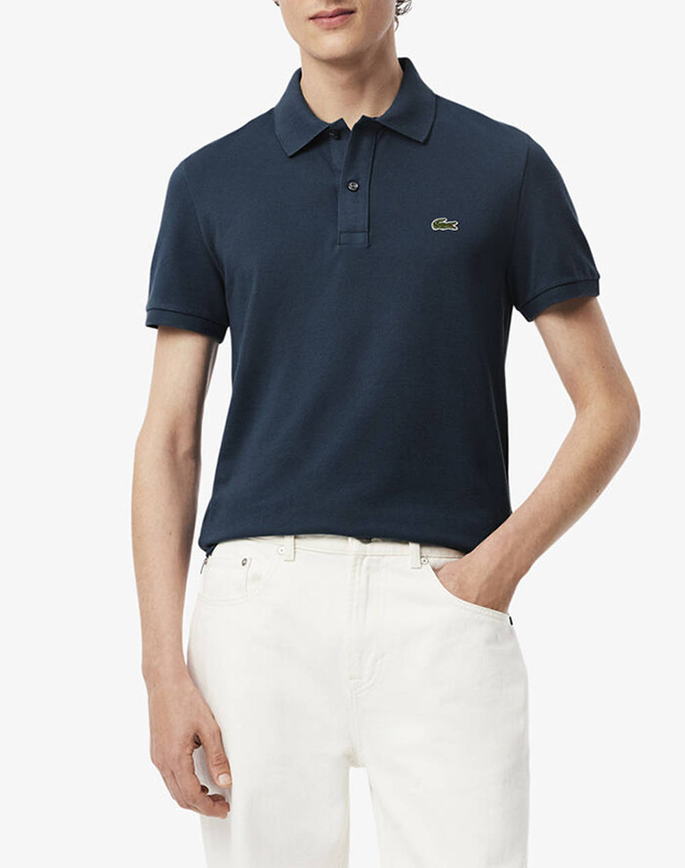 Lacoste Μπλουζα Κμ Polo Ss Ανδρας Ρουχα Μπλουζες Polo Indigo Βαμβακι 3Ph4012 C7Z