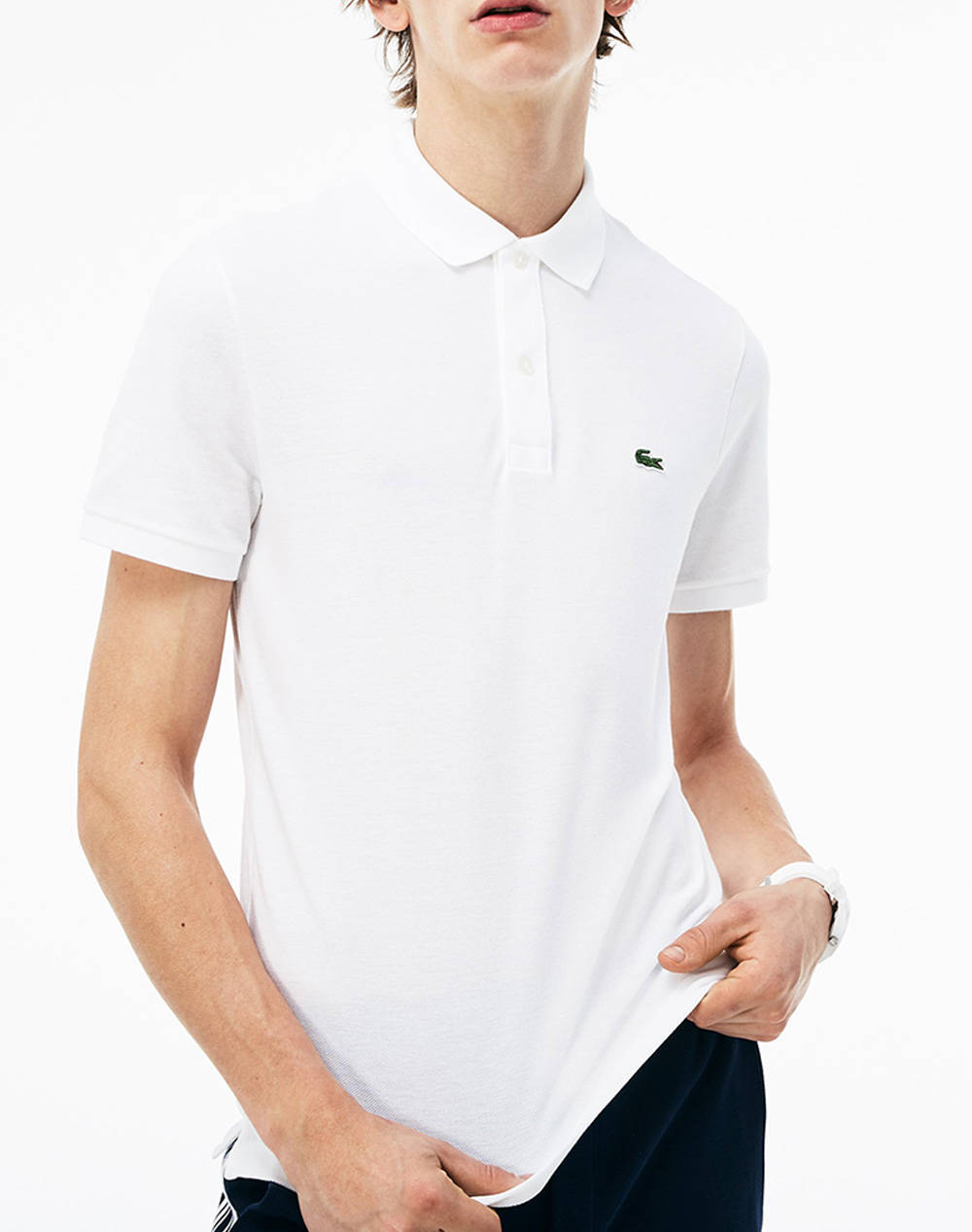 Lacoste Polo T Shirt Men Clothes T Shirts & Sweatshirts Polo White Cotton 3Ph4012 001 Male Polo