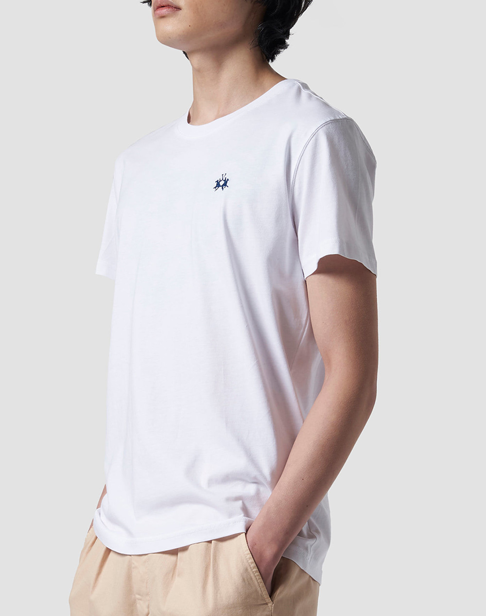 La Martina Man S/S Jersey T Shirt Men Clothes T Shirts & Sweatshirts T Shirts White Cotton 3Lmccmr04 00001 Male T-Shirts