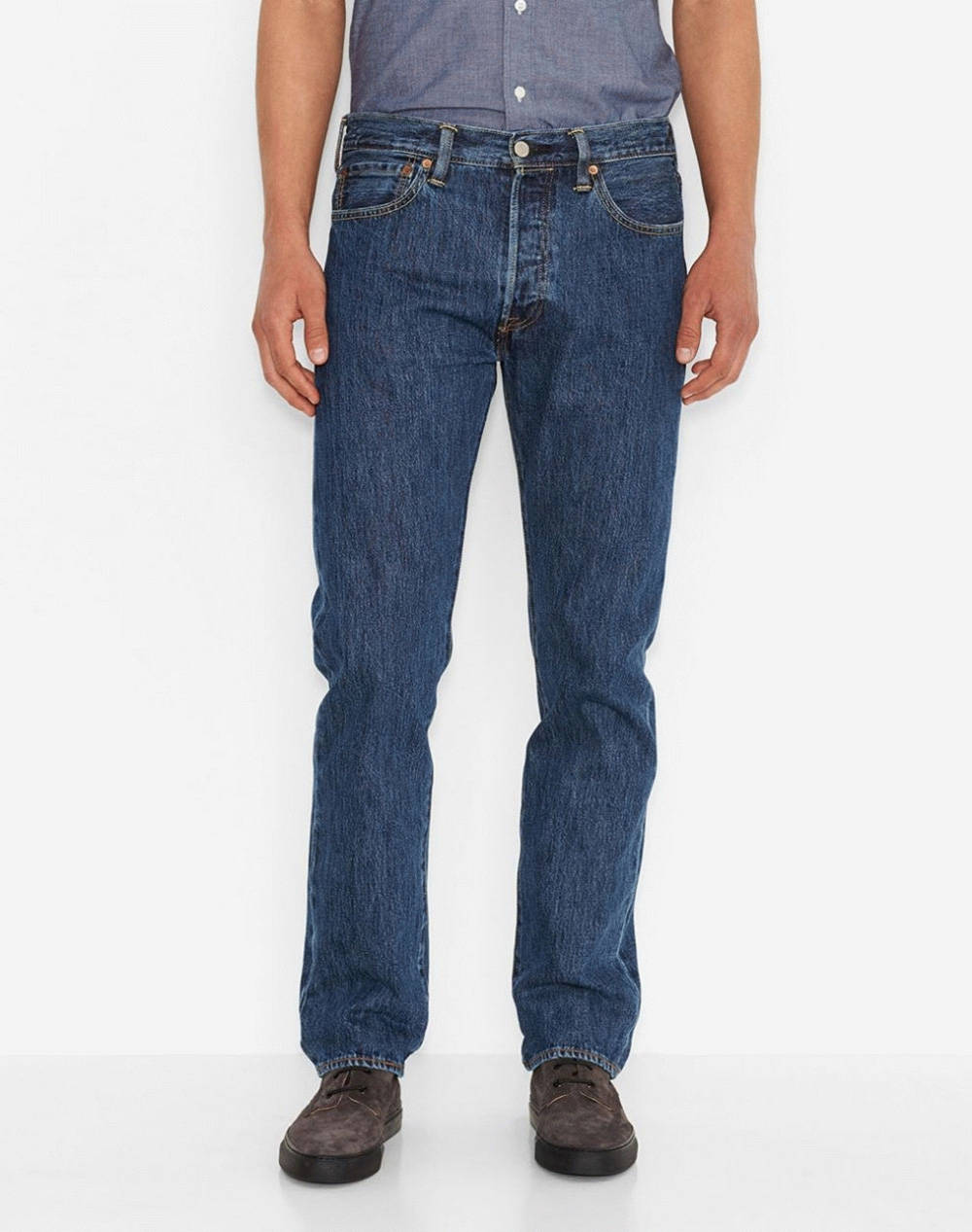 Levis Jeans Men Clothes Trousers Jeans Denimblue Denim,Cotton 00501 0114 0114 Male Jeans Blue