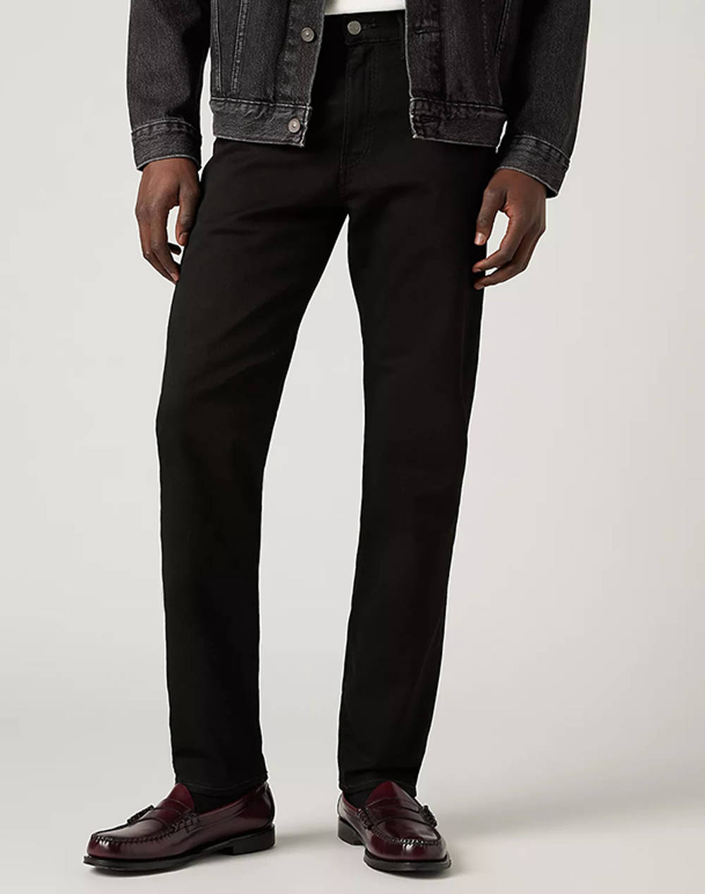 Levis 502 Taper Men Clothes Trousers Jeans Black Cotton,Elastic 29507 0031 0031 Male Jeans Black