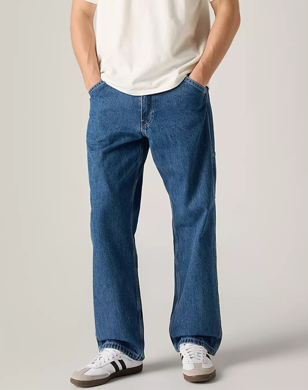 Levis 568 Stay Loose Carpenter Ανδρας Ρουχα Παντελονια Jeans Denimblue Βαμβακι 55849 0033 0033 - Koolfly