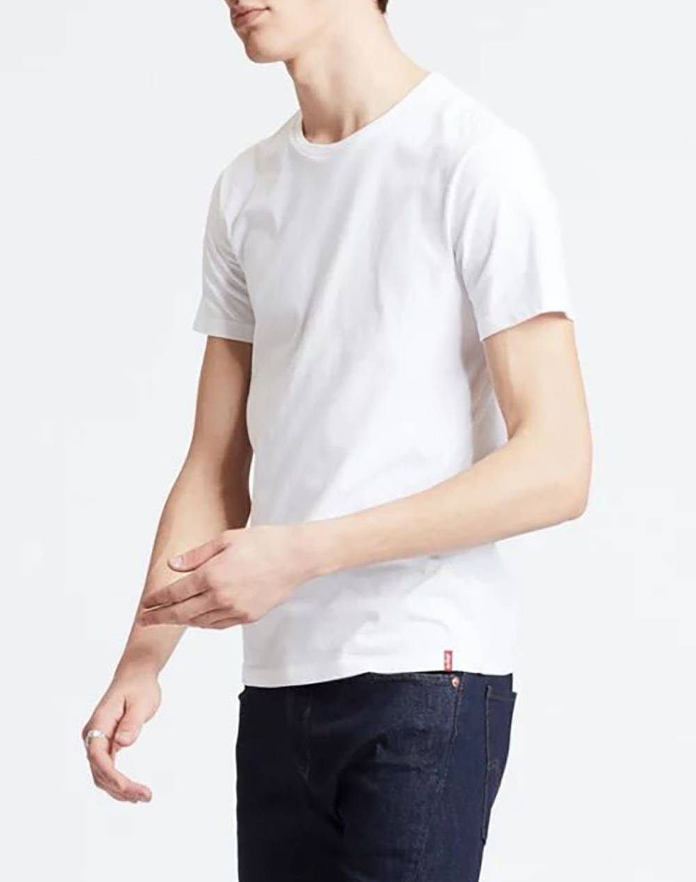 Levis T Shirt Slim 2Pk Crewneck 1 Ανδρας Ρουχα Μπλουζες T Shirt White Βαμβακι 79541 0000 0000
