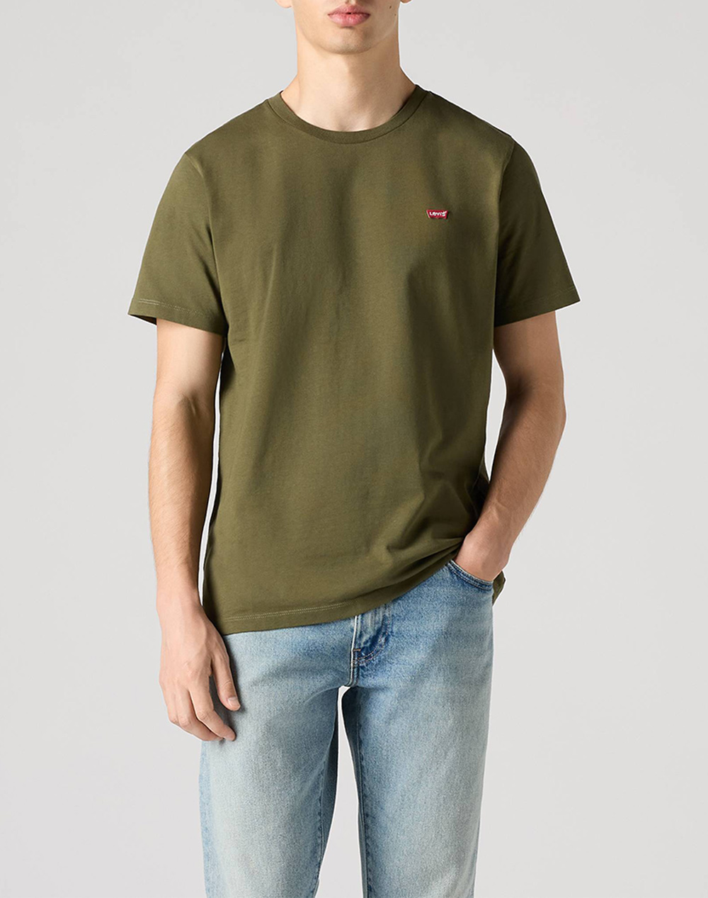 Levis Ss Original Hm Tee Ανδρας Ρουχα Μπλουζες T Shirt Khaki Βαμβακι 56605 0021 0021 - Koolfly