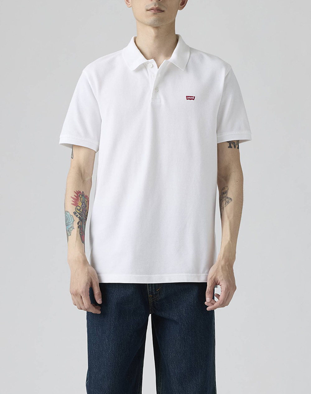 Levis Levis Hm Polo Ανδρας Ρουχα Μπλουζες T Shirt White Βαμβακι 35883 0003 0003