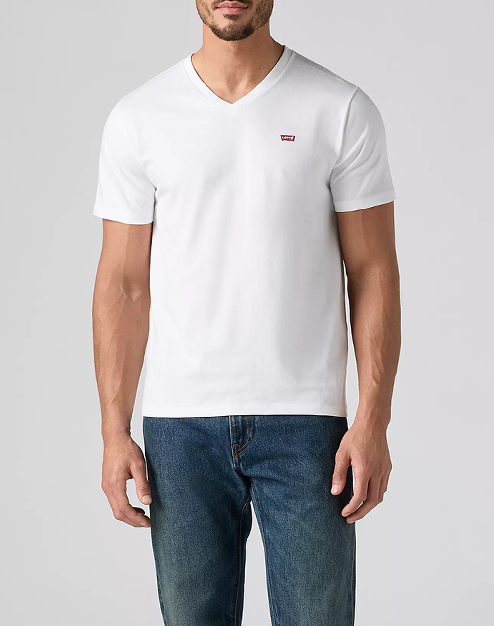Levis Original Hm Vneck Ανδρας Ρουχα Μπλουζες T Shirt White Βαμβακι 85641 0000 0000