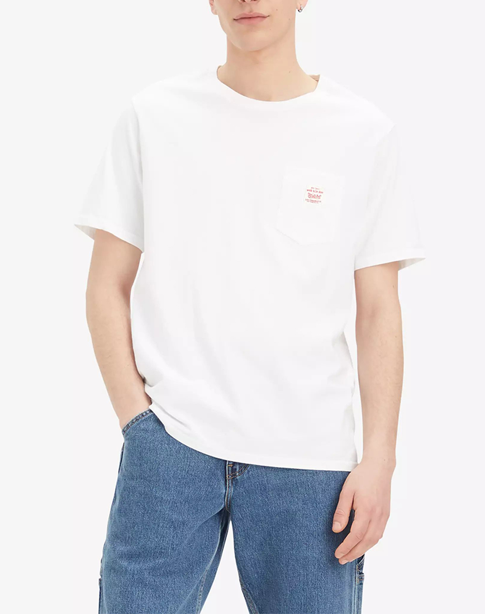 Levis Ss Workwear Tee Ανδρας Ρουχα Μπλουζες T Shirt Offwhite Βαμβακι A5850 0005 0005 - Koolfly