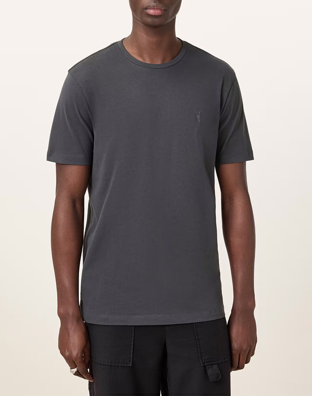 All Saints Brace Ss Crew Ανδρας Ρουχα Μπλουζες T Shirt Gray Βαμβακι M030jb Carter Grey Carter Grey - Koolfly