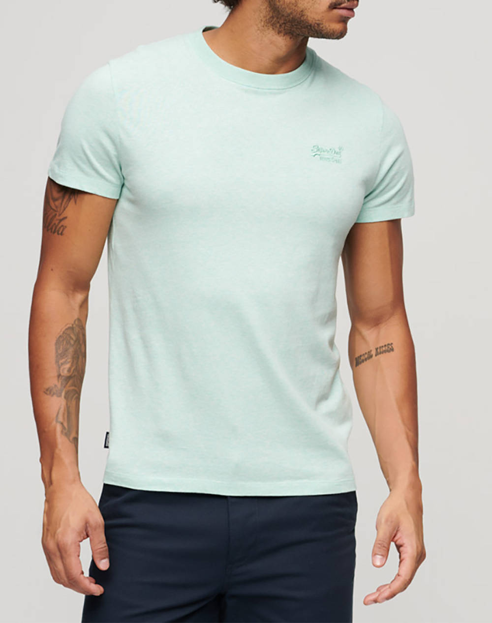 Superdry Essential Logo Emb Tee Μπλουζα Ανδρικο Ανδρας Ρουχα Μπλουζες T Shirt Mintgreen Βαμβακι M1011245A 9Vq