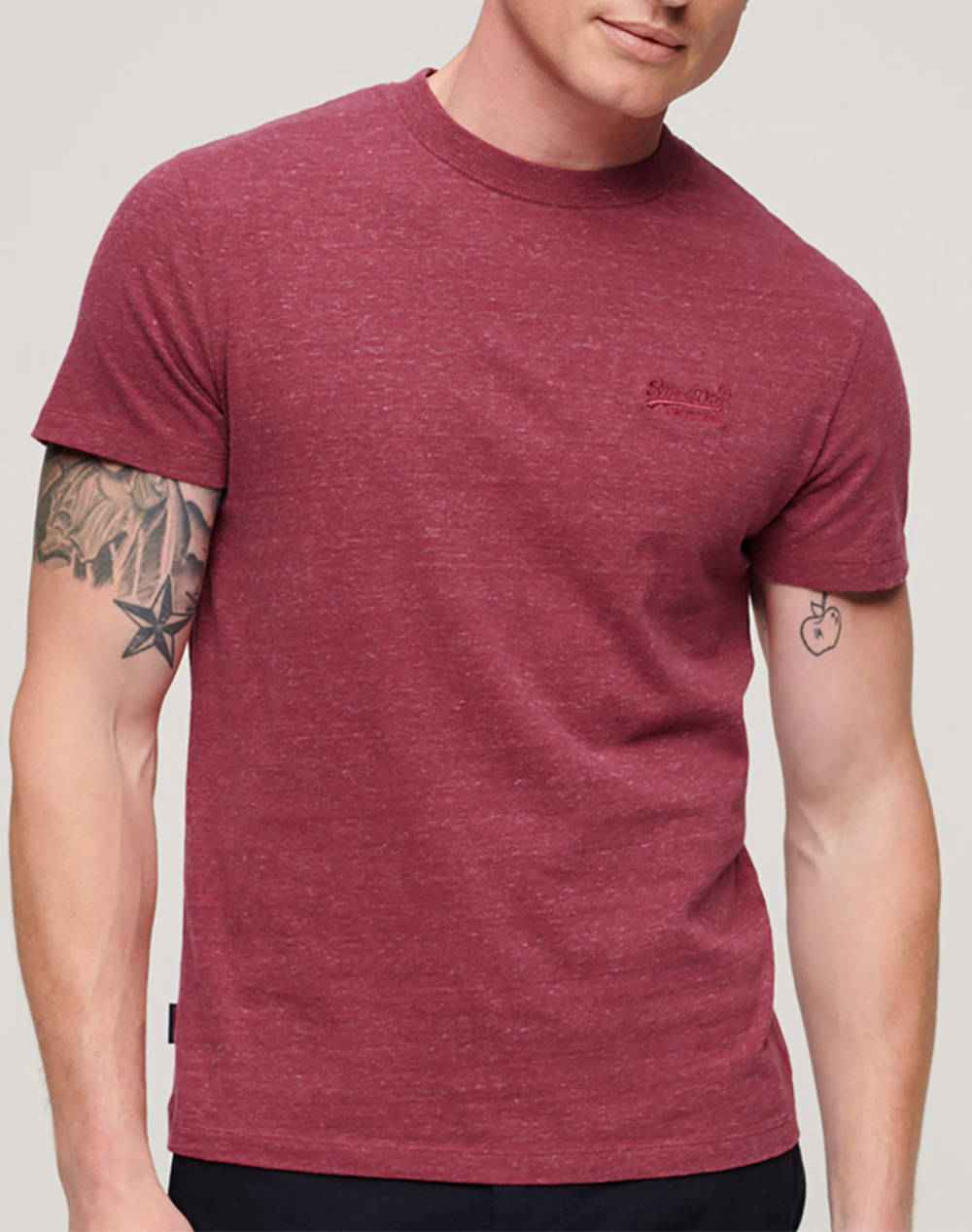 Superdry Essential Logo Emb Tee Μπλουζα Ανδρικο Ανδρας Ρουχα Μπλουζες T Shirt Redwine Βαμβακι M1011245A 9Ow