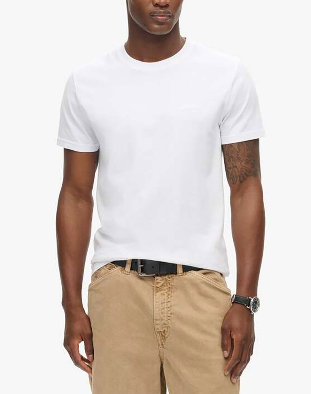 Superdry Essential Logo Emb Tee Μπλουζα Ανδρικο Ανδρας Ρουχα Μπλουζες T Shirt White Βαμβακι M1011245a 01C - Koolfly