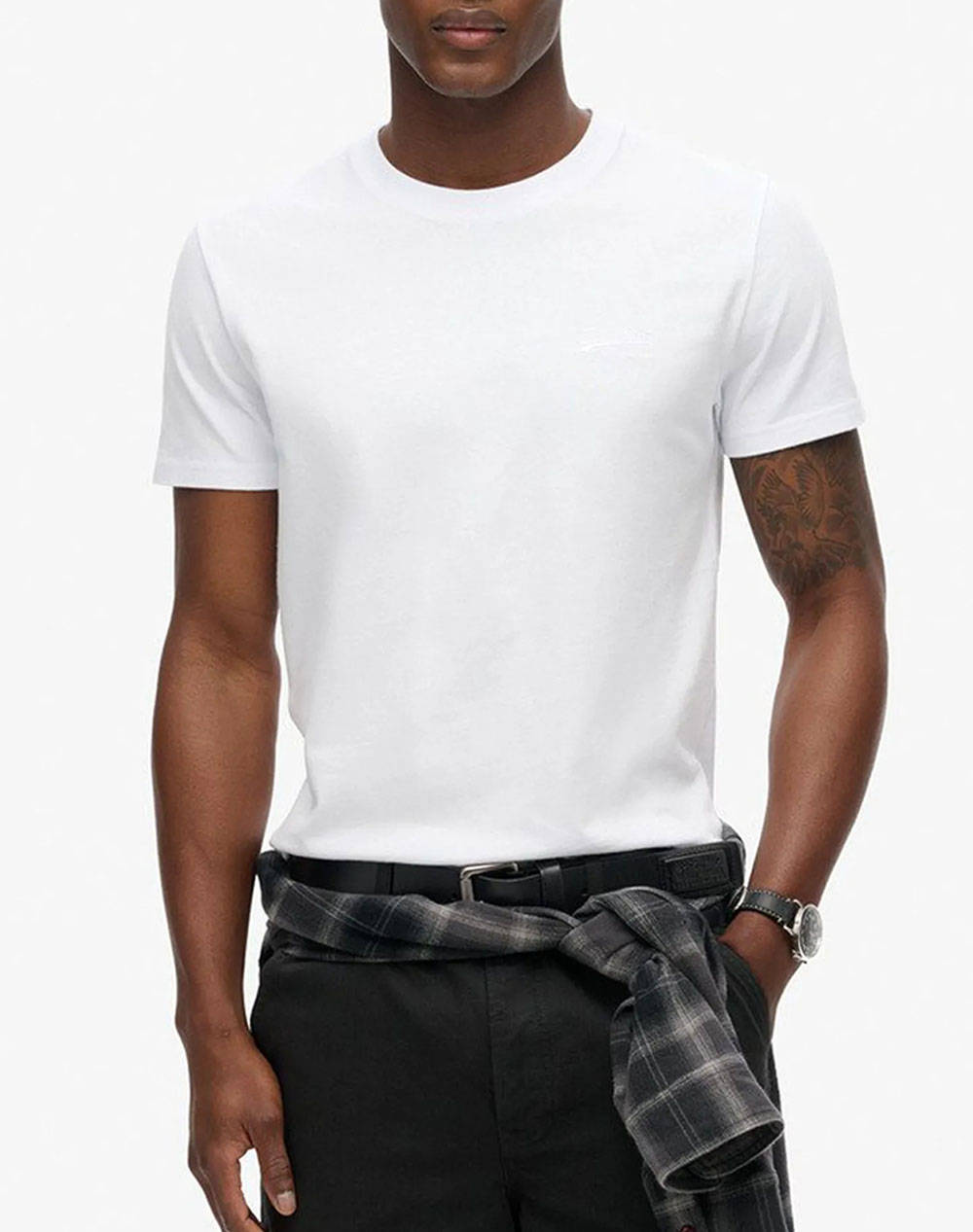 Superdry Essential Logo Emb Tee Μπλουζα Ανδρικο Ανδρας Ρουχα Μπλουζες T Shirt White Βαμβακι M1011245M 44C