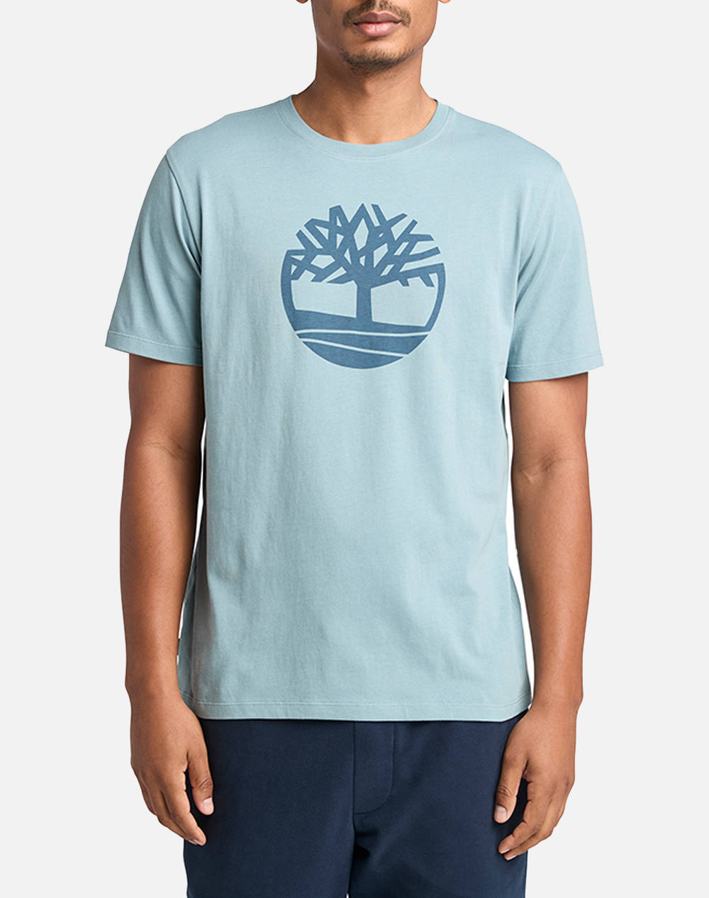Timberland Kennebec River Tree Logo Tee Men Clothes T Shirts & Sweatshirts T Shirts Ciel Cotton Tb0A2C2R 758 Male T-Shirts