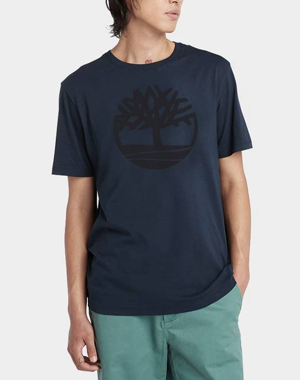 Timberland Kennebec River Tree Logo Tee Men Clothes T Shirts & Sweatshirts T Shirts Navyblue Cotton Tb0A2C2R 288 Male T-Shirts Blue