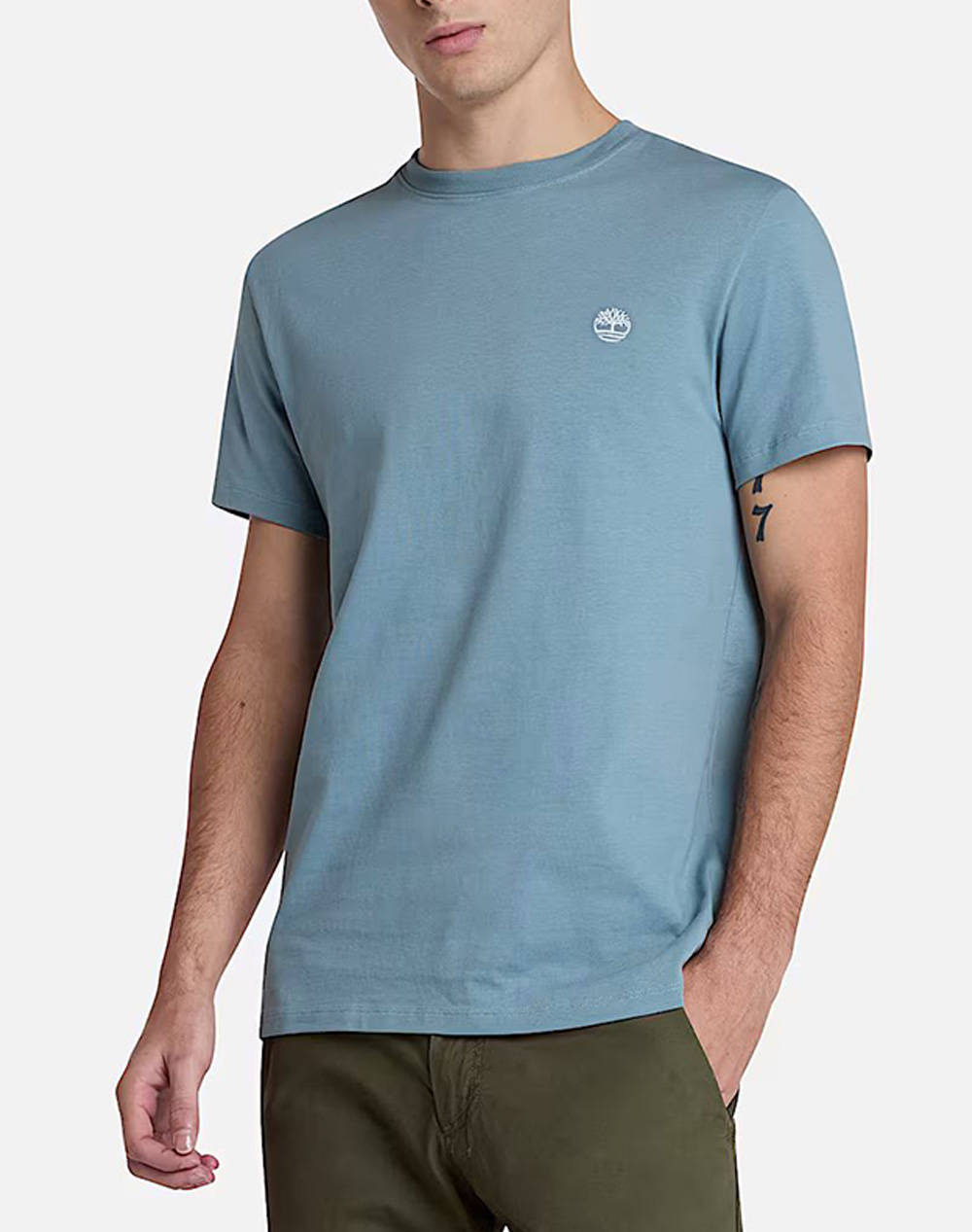 Timberland Sun River Crew T Shirt Men Clothes T Shirts & Sweatshirts T Shirts Cyan Cotton Tb0A2Bpr 758 Male T-Shirts