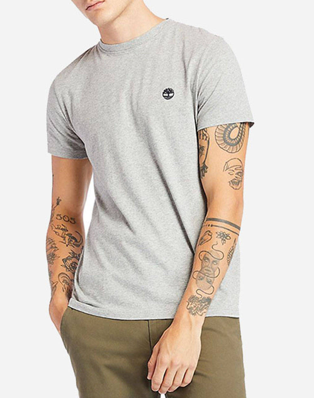 Timberland Sun River Crew T Shirt Ανδρας Ρουχα Μπλουζες T Shirt Lightgray Βαμβακι Tb0A2Bpr 052