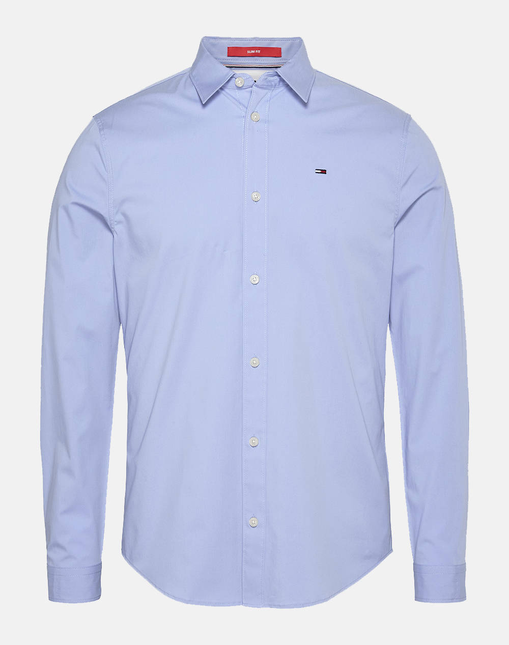 Tommy Hilfiger Tjm Original Stretch Shirt Men Clothes Shirts Skyblue Cotton Dm0Dm04405 556 Male Shirts Blue