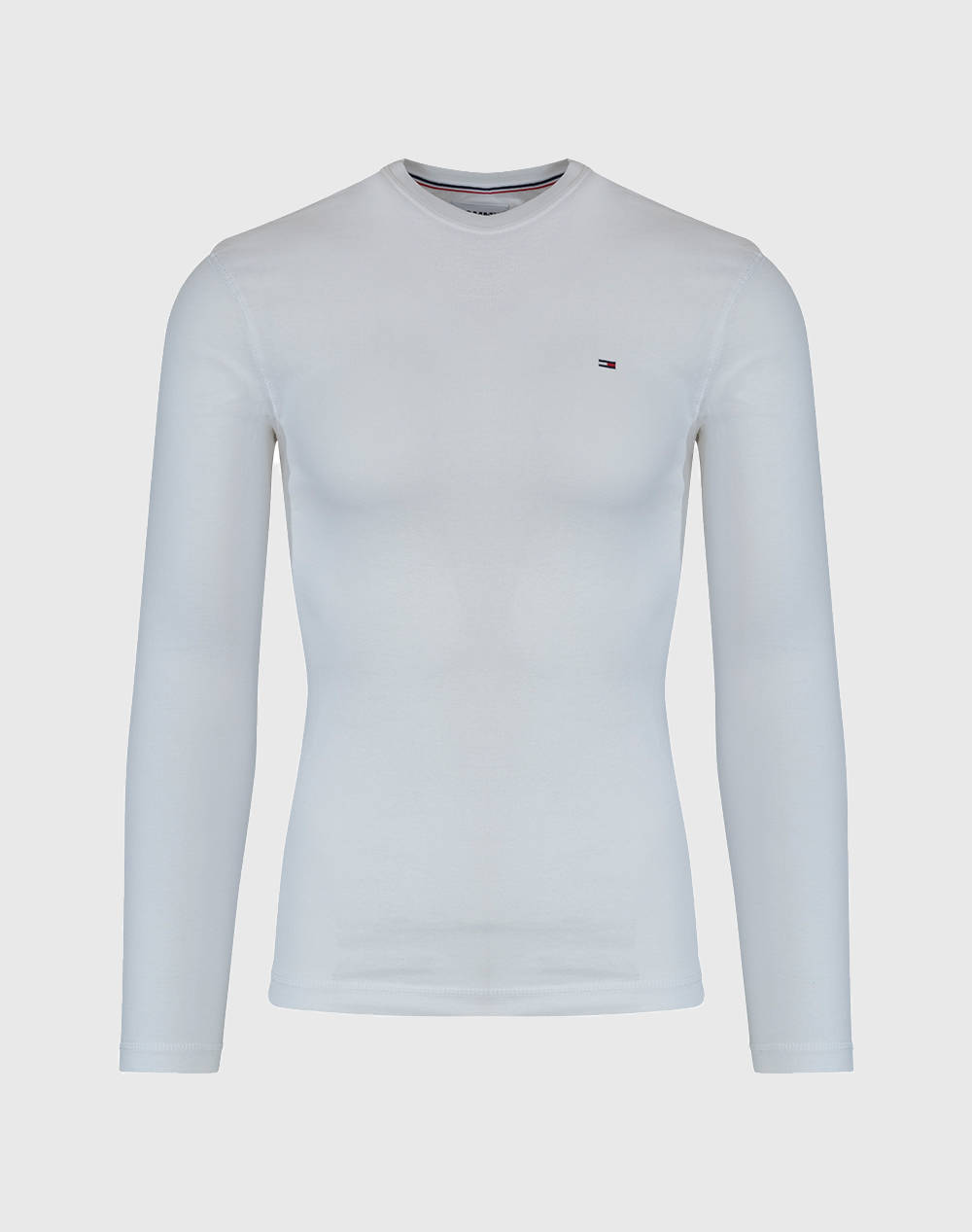 Tommy Jeans Μπλουζα Αντρικη Tjm Original Rib Longsleeve Tee Ανδρας Ρουχα Μπλουζες T Shirt White Βαμβακι Dm0Dm04409 100