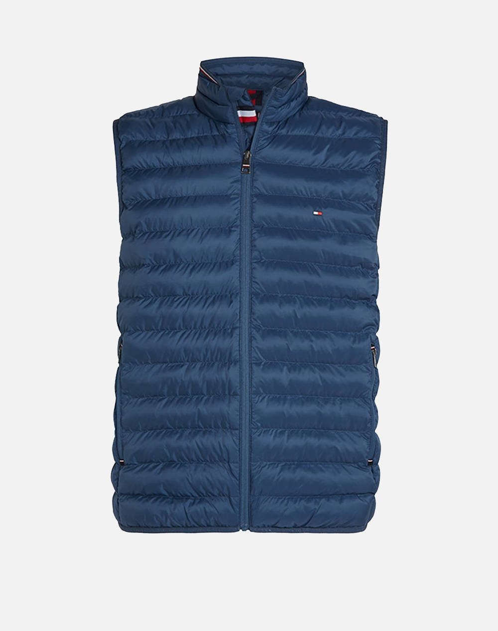 Tommy Hilfiger Packable Recycled Vest Vest Men Clothes Outerwear Vest Jackets Steelblue Synthetic Mw0Mw18762 Dbz Male Vest Jackets Blue