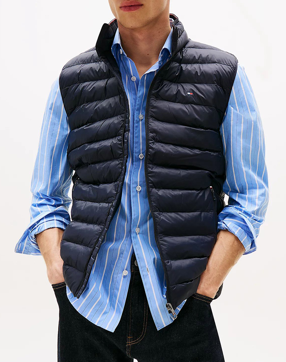 Tommy Hilfiger Core Packable Recycled Vest Ανδρας Ρουχα Πανωφορια Γιλεκα Navyblue Συνθετικο Mw0mw39989 Dw5 - Koolfly