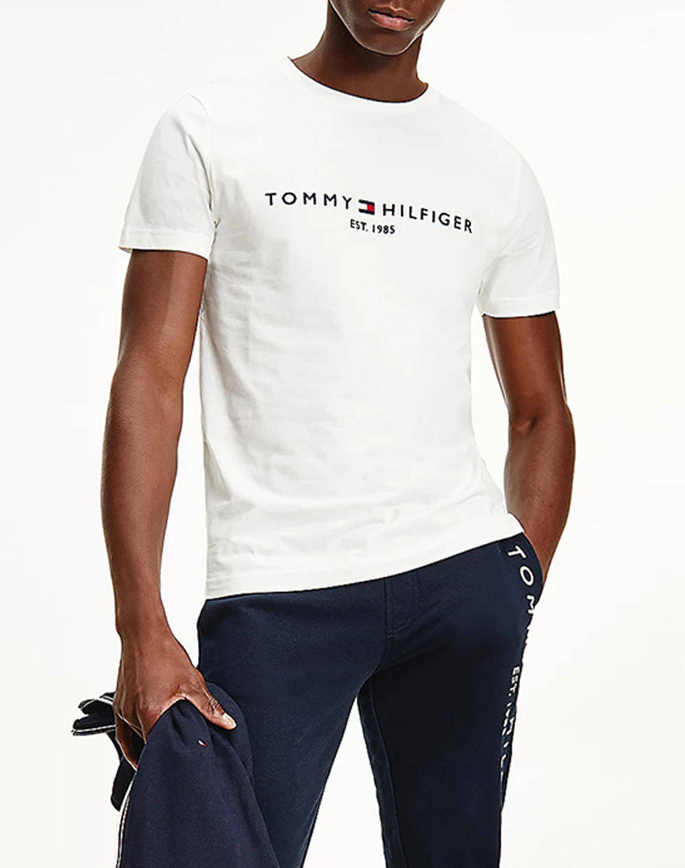 Tommy Hilfiger Μπλουζα Core Tommy Logo Tee Ανδρας Ρουχα Μπλουζες T Shirt White Βαμβακι Mw0Mw11465 118