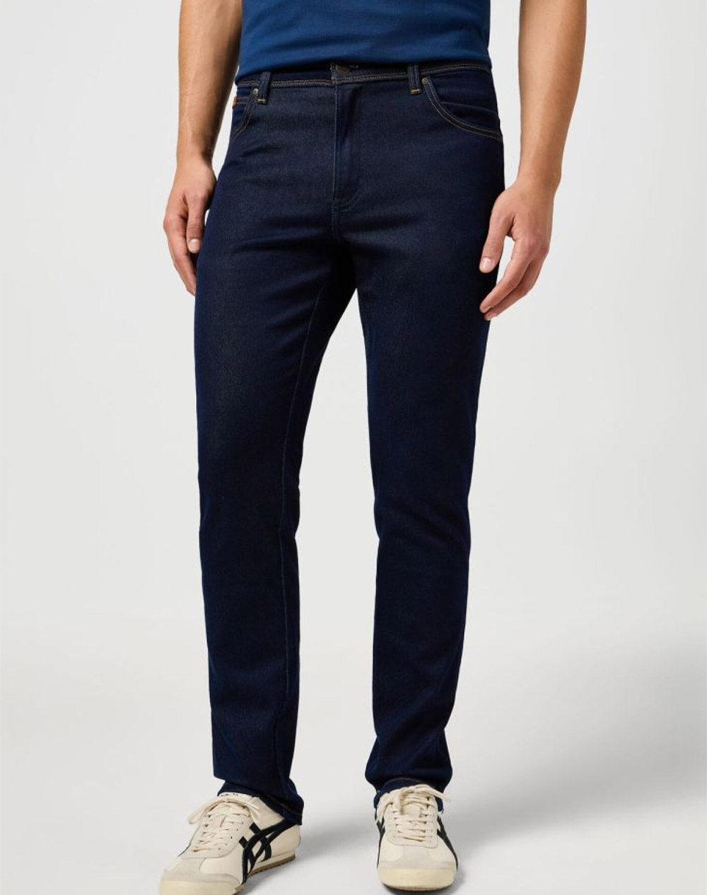 Wrangler Texas Slim Ανδρας Ρουχα Παντελονια Jeans Denimdarkblue Βαμβακιμε Ελαστανσυνθετικο 112362474 Moonlight Rinse