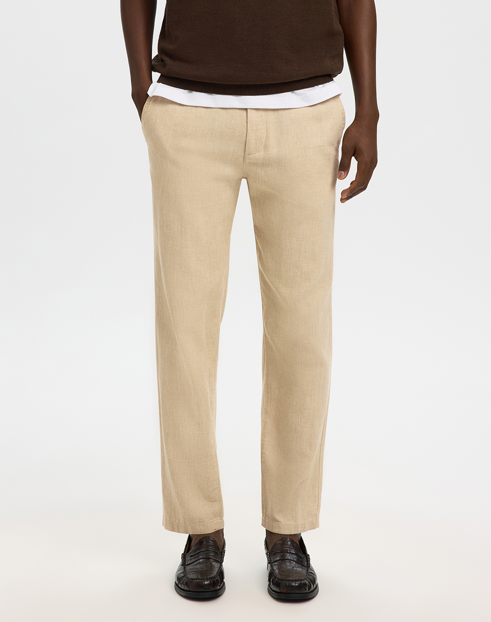 Selected Slm172 Slimtape Brody Linen Bld Pnt Noos Ανδρας Ρουχα Παντελονια Chinos Biege Βαμβακιλινομε Ελασταν 16087636 Incensemixedw.Oatmeal