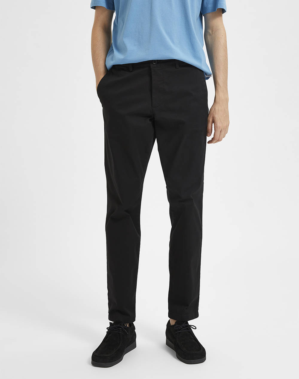 Selected Slh175 Slim New Miles Flex Pant Noos Ανδρας Ρουχα Παντελονια Chinos Black Βαμβακιμε Ελαστανσυνθετικο 16087663 Black