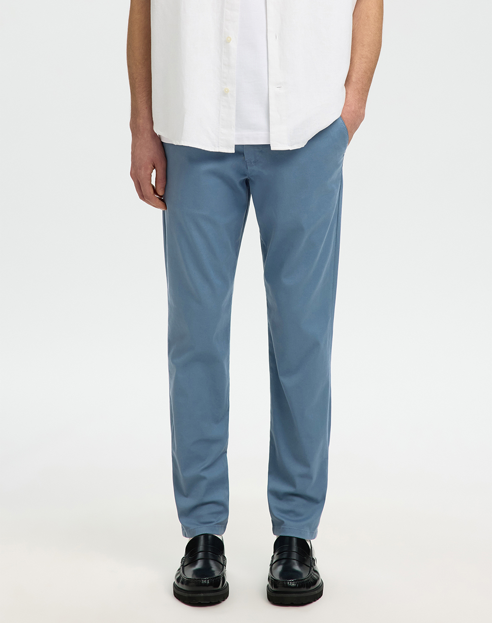Selected Slh175 Slim New Miles Flex Pant Noos Ανδρας Ρουχα Παντελονια Chinos Blue Βαμβακι,Με Ελασταν,Συνθετικο 16087663 Blue Mirage - Koolfly