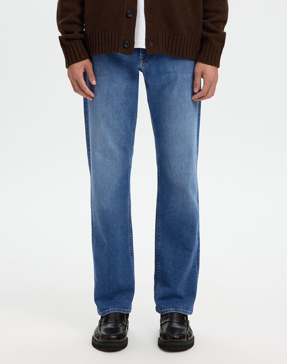 Selected Slm196 Straight Cleo Flex Mb 616 Jns Nos Ανδρας Ρουχα Παντελονια Jeans Denimblue Βαμβακιμε Ελαστανσυνθετικο 16101114 Medium Blue Denim