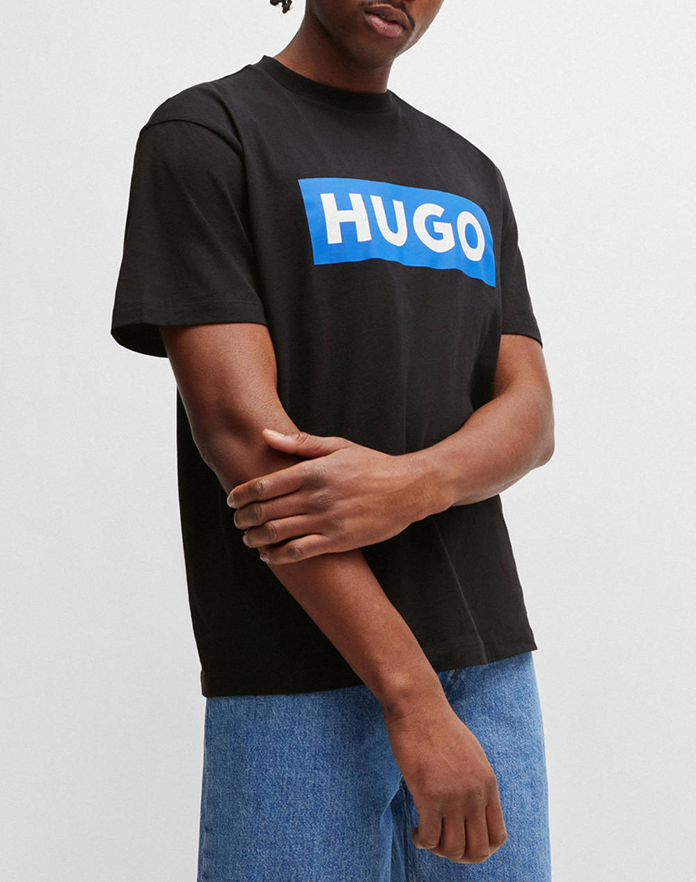 Hugo Nico 10262283 01 Men Clothes T Shirts & Sweatshirts T Shirts Black Cotton 50522376 001 Male T-Shirts Black