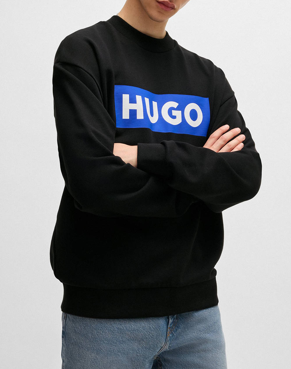 Hugo Niero 10249110 01 Ανδρας Ρουχα Μπλουζες Φουτερ Black Βαμβακι 50522375 001