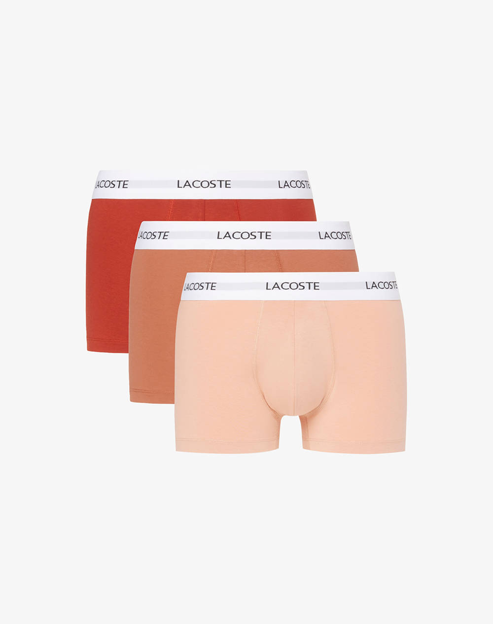 Lacoste Trunkpack 3 Trunks Men Underwear Briefs Boxer Briefs Mixed Cotton,Elastic 35H5150 Eik Male Boxer Briefs