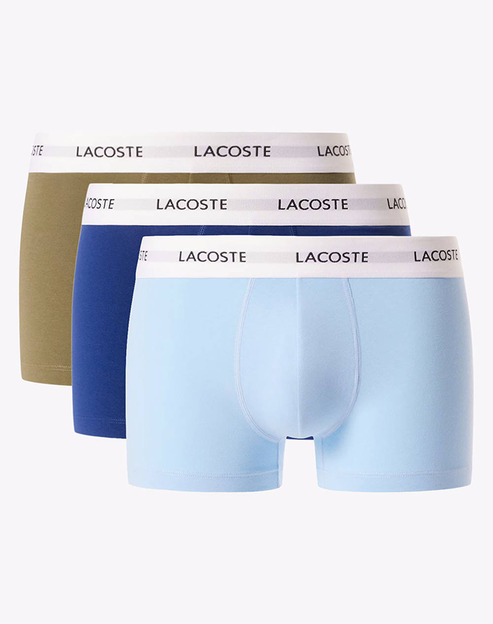 Lacoste Σετ 3 Εσωρουχων Trunk Ανδρας Εσωρουχα Σλιπ Μποξερ Olive Βαμβακι,Με Ελασταν 35H5150 6P5 - Koolfly