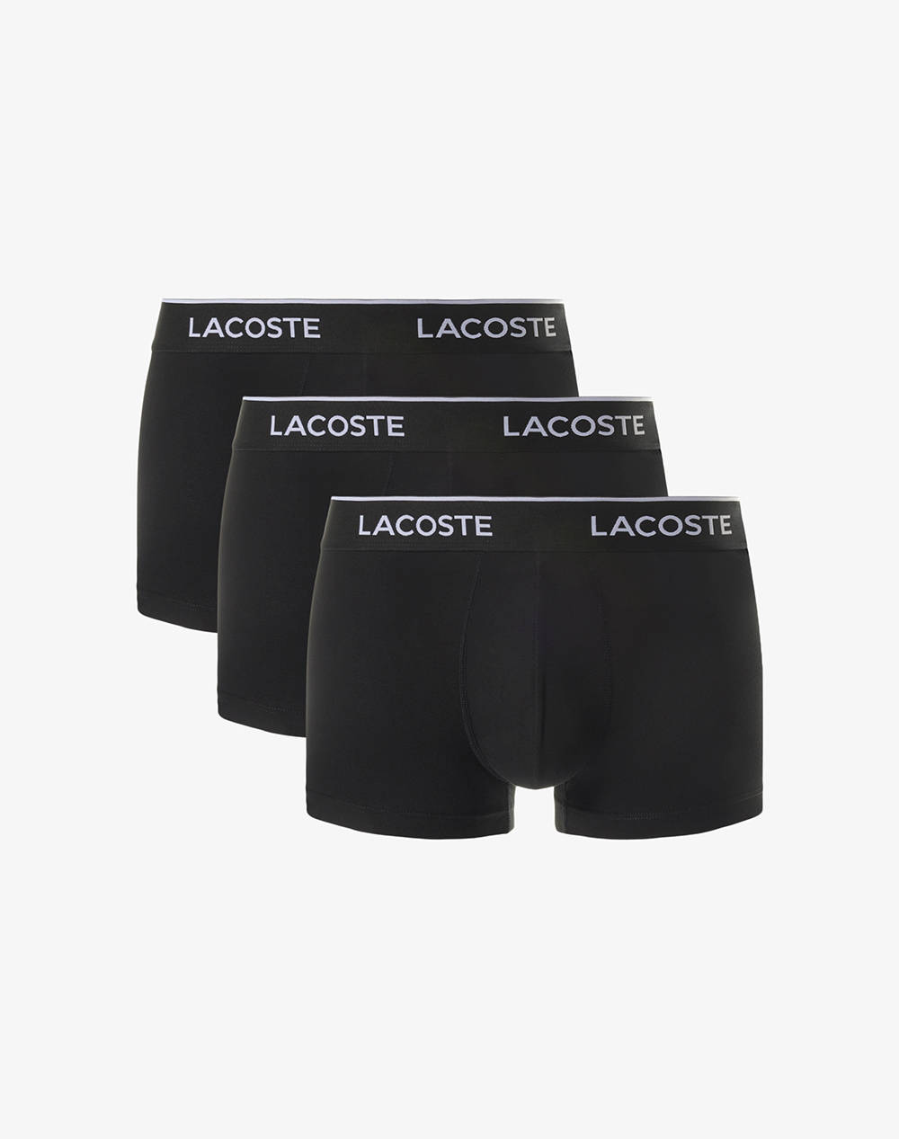 Lacoste Σετ 3 Εσωρουχων Trunk Ανδρας Εσωρουχα Σλιπ Μποξερ Black Βαμβακιμε Ελασταν 35H1300 031