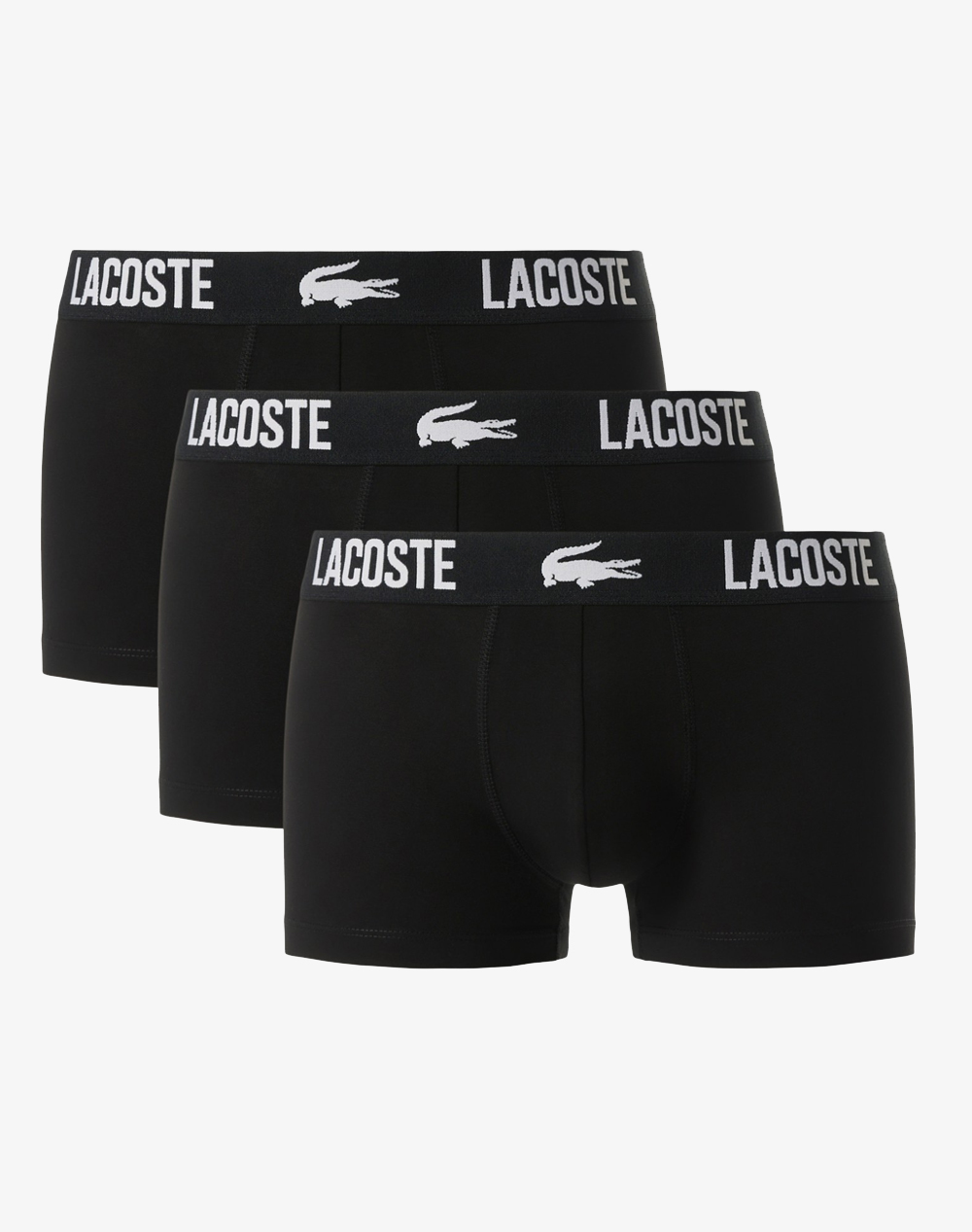 Lacoste Σετ 3 Εσωρουχων Trunk Ανδρας Εσωρουχα Σλιπ Μποξερ Black Βαμβακιμε Ελασταν 35H2393 031
