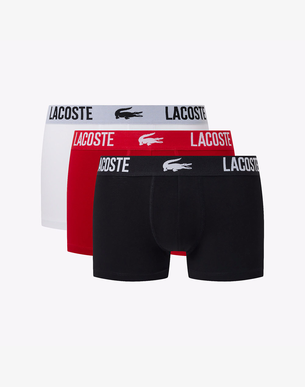 Lacoste Σετ 3 Εσωρουχων Trunk Ανδρας Εσωρουχα Σλιπ Μποξερ Multi Βαμβακιμε Ελασταν 35H2393 Tr2