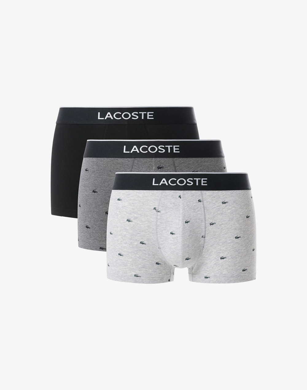 Lacoste Σετ 3 Εσωρουχων Trunk Ανδρας Εσωρουχα Σλιπ Μποξερ Jetblack Βαμβακι,Με Ελασταν 35H1299 Vdp - Koolfly