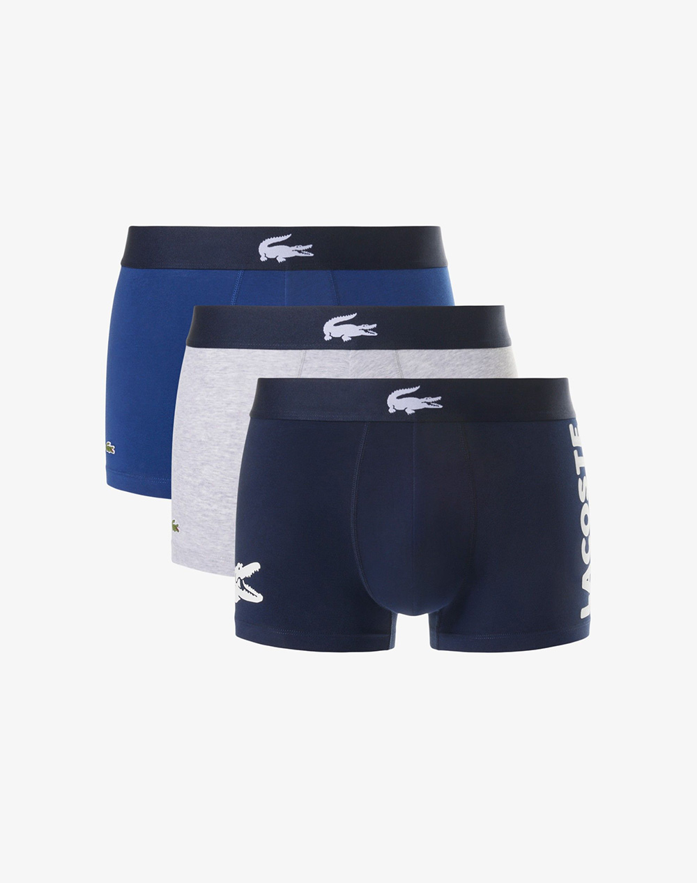 Lacoste Σετ 3 Εσωρουχων Trunk Ανδρας Εσωρουχα Σλιπ Μποξερ Mixed Βαμβακιμε Ελασταν 35H1291 Bck