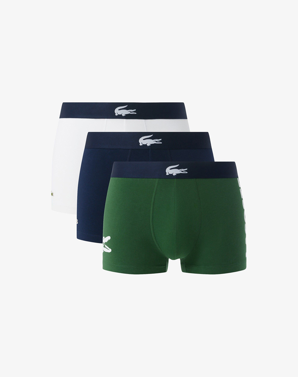Lacoste Σετ 3 Εσωρουχων Trunk Ανδρας Εσωρουχα Σλιπ Μποξερ Multi Βαμβακιμε Ελασταν 35H1291 P52