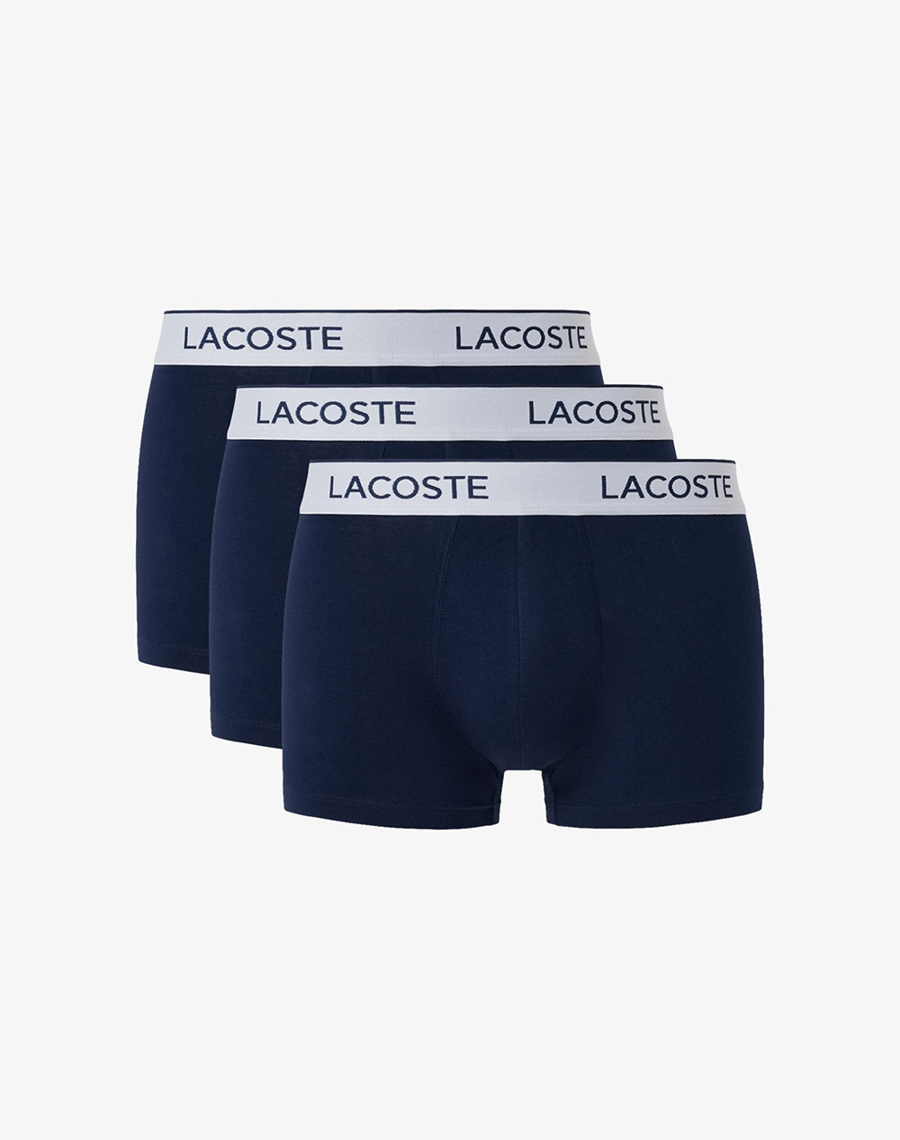 Lacoste Σετ 3 Εσωρουχων Trunk Underwear Trunk Ανδρας Εσωρουχα Σλιπ Μποξερ Darkblue Βαμβακιμε Ελασταν 35H9002 166