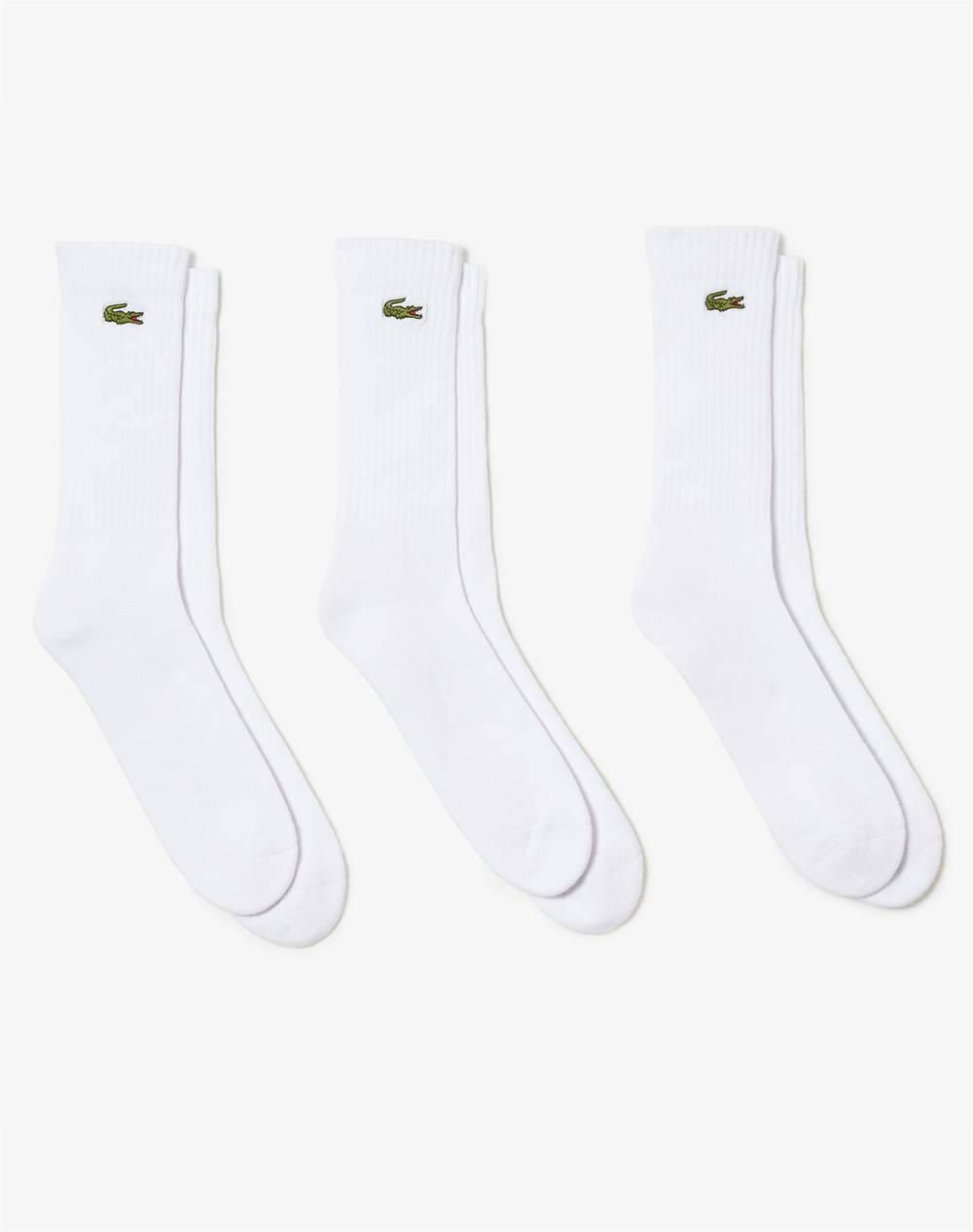 Lacoste Socks Set Of 3 Pcs Men Accessories Socks White Cotton,Elastic,Synthetic 3Ra4182 Z92 Male Socks