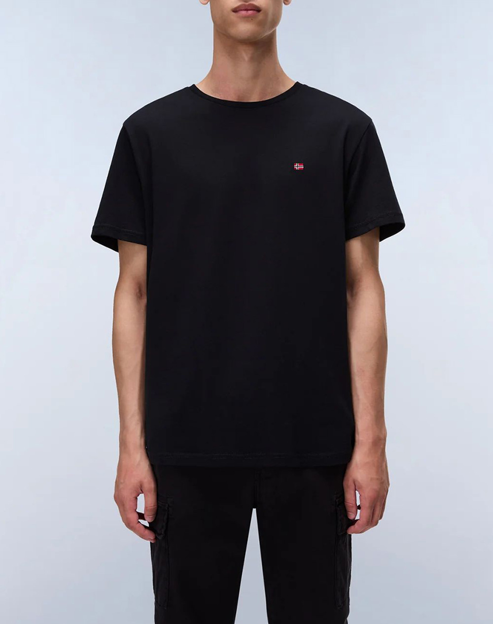 Napapijri Salis Ss Sum Ανδρας Ρουχα Μπλουζες T Shirt Black Βαμβακι Np0a4h8d Np041 - Koolfly