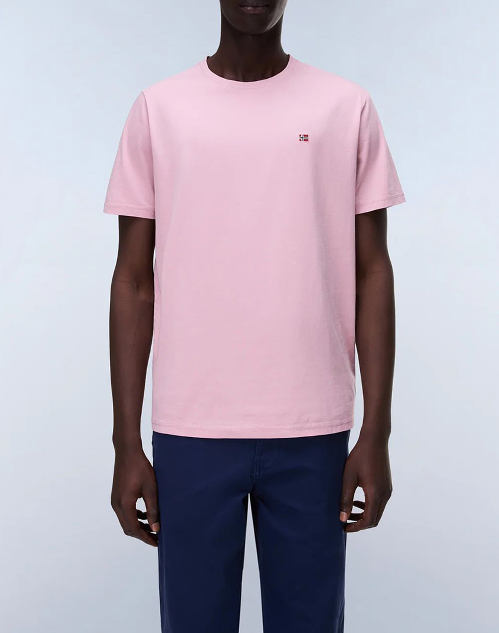 Napapijri Salis Ss Sum Ανδρας Ρουχα Μπλουζες T Shirt Pink Βαμβακι Np0A4H8D Npp1T