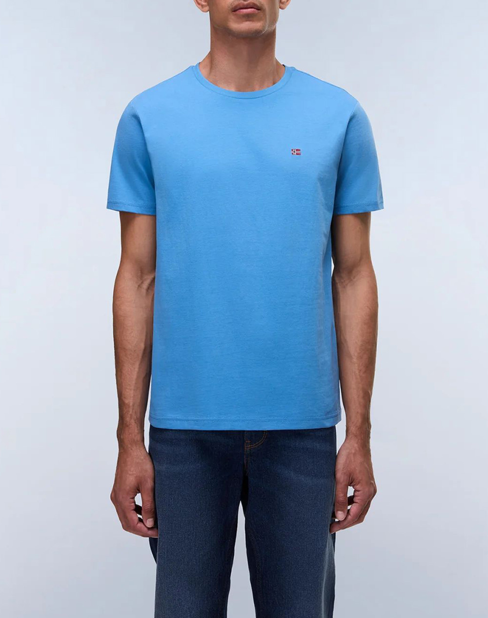 Napapijri Salis Ss Sum Ανδρας Ρουχα Μπλουζες T Shirt Skyblue Βαμβακι Np0a4h8d Npb9a - Koolfly