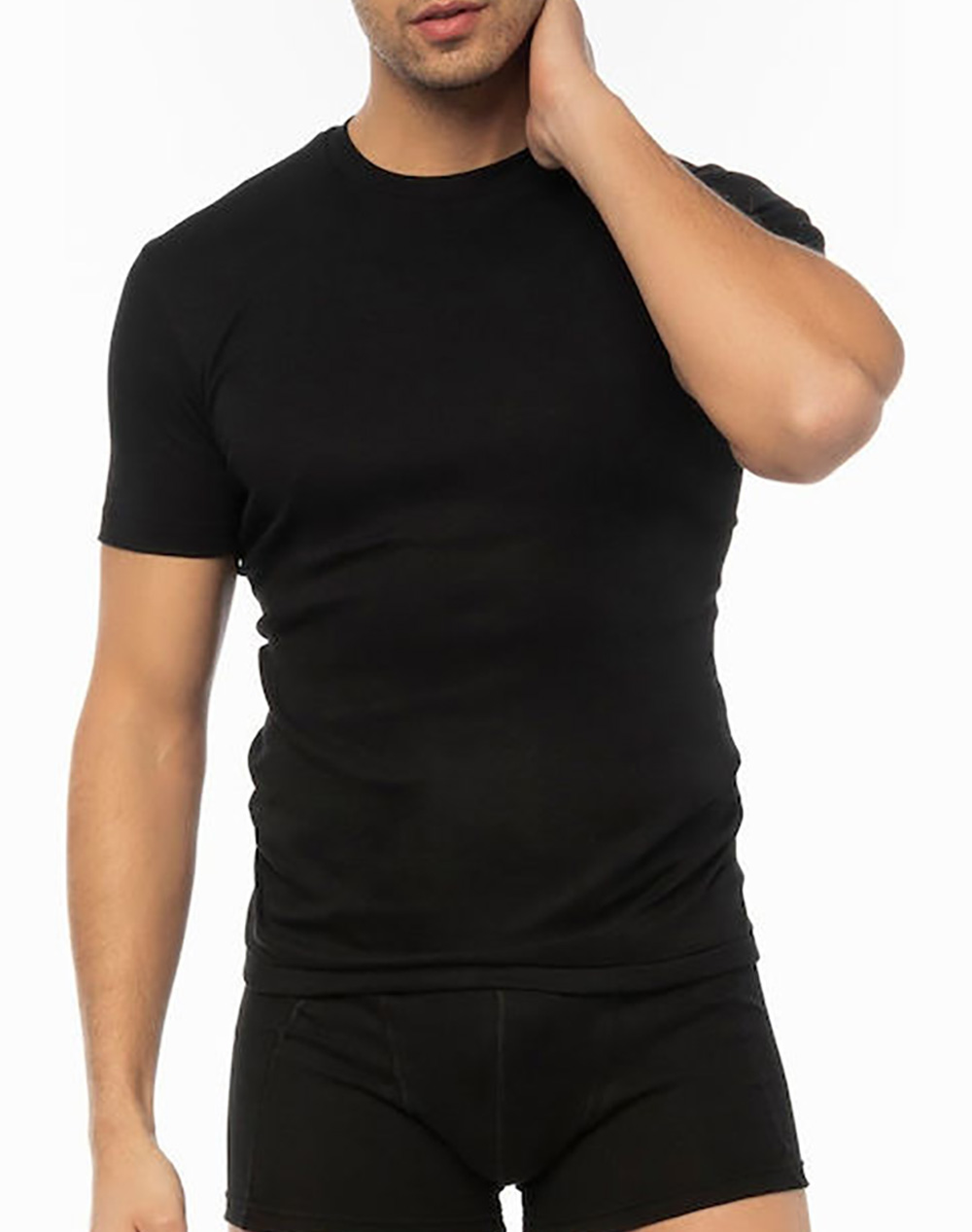 Minerva Φαν.Ανδρ.Κμ 2Tem.Comfort 2 Ανδρας Εσωρουχα Φανελες Black Βαμβακι 90 11022 045