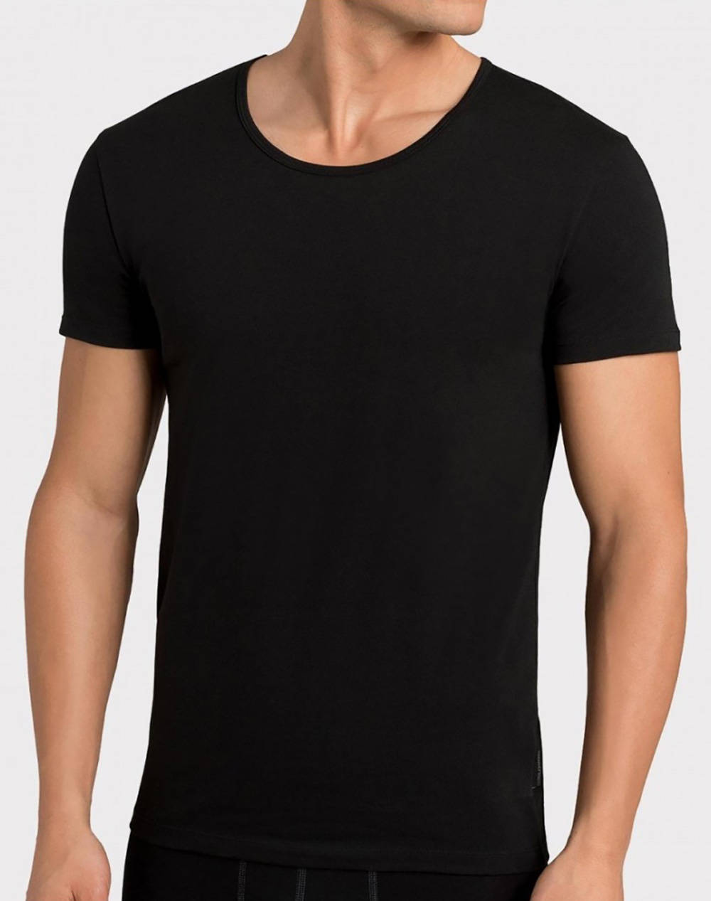 Sloggi Men 24/7 Sh 03 O Neck 2P Men Underwear Undershirts Black Cotton 10163155 0004 Male Undershirts Black
