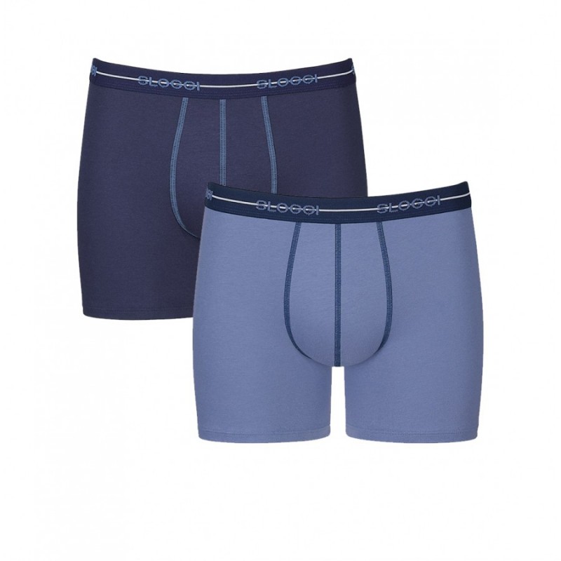 Sloggi Sloggi Men Start Short C2P Box Men Underwear Briefs Boxer Briefs Darkblue Cotton,Elastic 10206948 V004 Male Boxer Briefs Blue